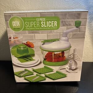 Super Slicer Cook Works (Chop, Julienne, Grate, Slice) New AR+COOK 13 Piece